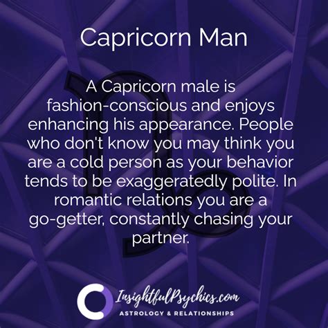 capricorn personality male|More.